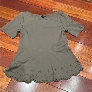 Beautiful peplum eyelet top